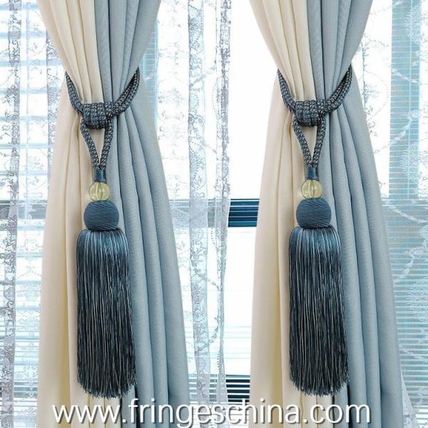 Delicate custom long tassel fringe trimming for curtain attractive tieback
