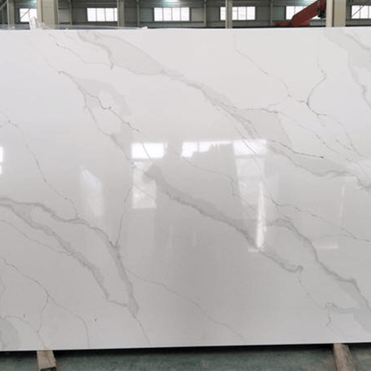 3200x1600mm Calacatta Black Quartz Stone White Artificial Quartz Stone Slabs For Kitche