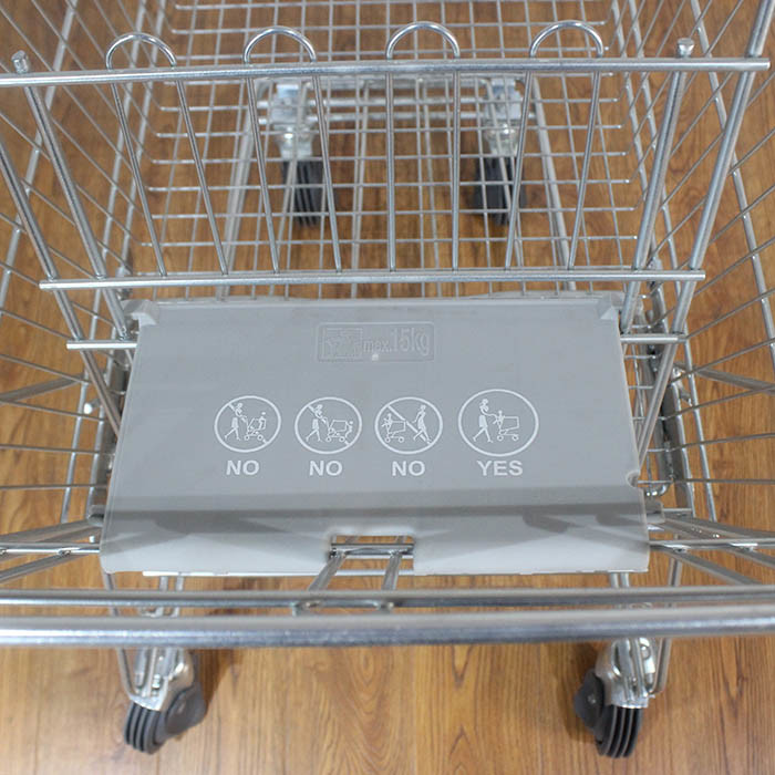 125L Retail High Capacity Escalator Asian Type Steel Metal Shopping Trolley