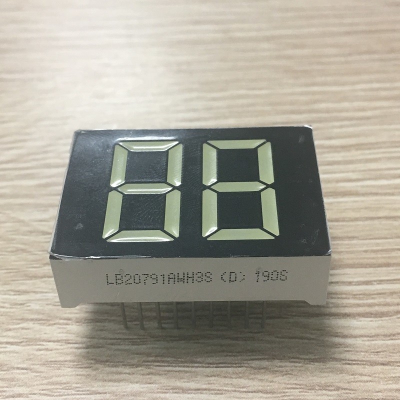  Ultra bright Red Common Anode 20mm White 2 Digit 7 Segment LED Display Manufactures