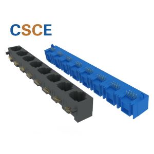  Unshielded 8 Ports Rj45 8 Pin Connector Jack For Ethernet Switch Manufactures