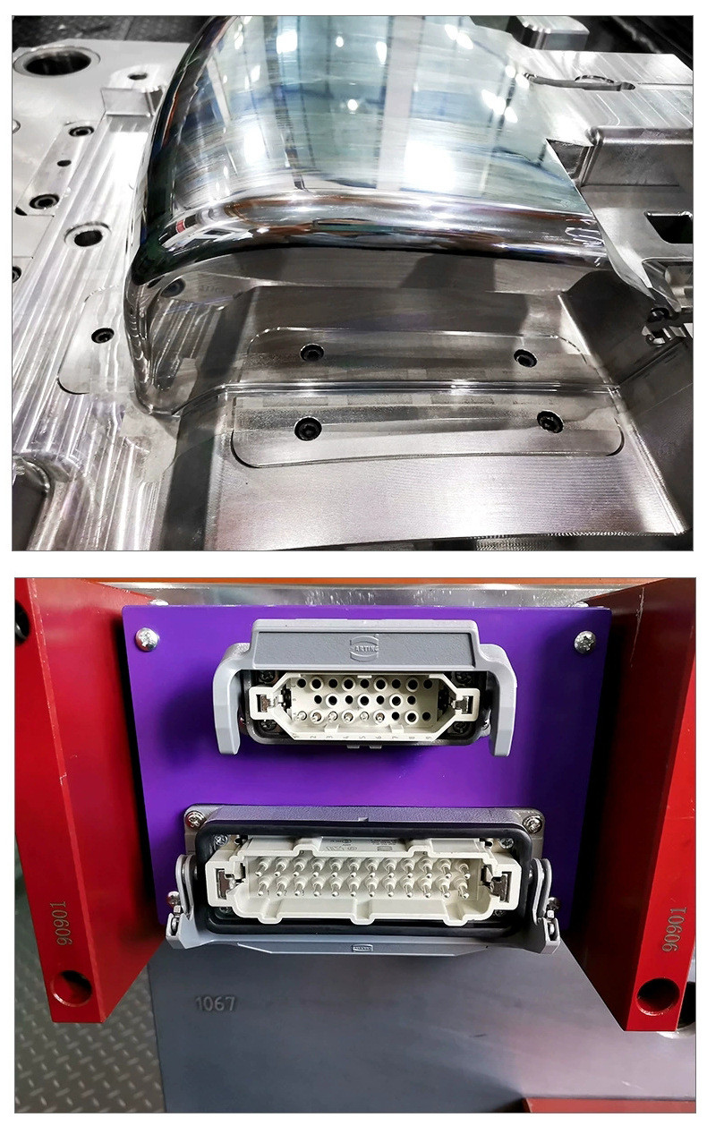 PC Allotype Plastic Parts Connector Injection Molding Large Adhesive Wrapping Mould
