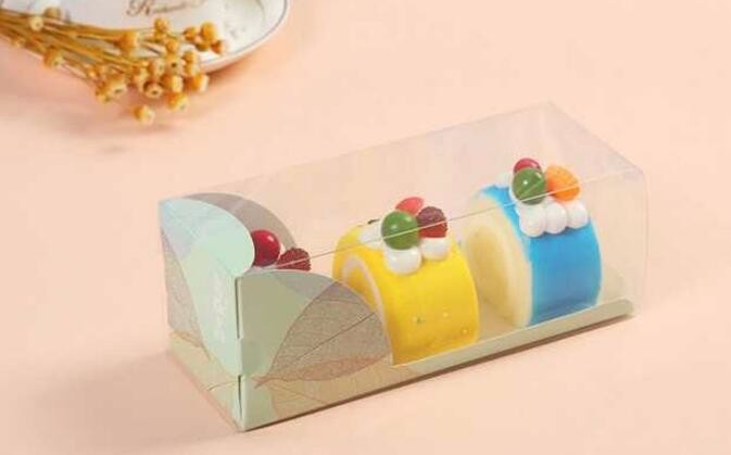 Wholesale custom Paper Cookies packing Cake Box with PVC window,Wholesale Plastic Square Birthday Wedding Packaging Clea