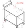 Buy cheap Aluminum Tube Vertical Trolley Double Decker Flatbed Trolley from wholesalers