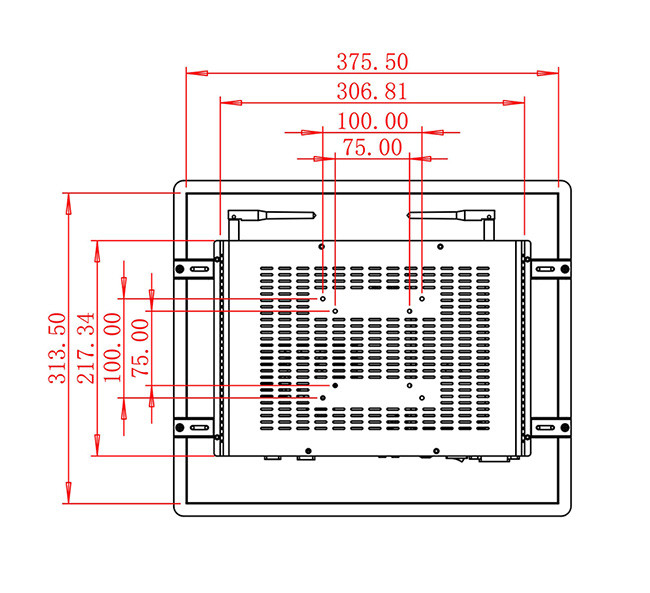 17-Inch Embedded Windows Display for Security Systems and Industrial Monitoring