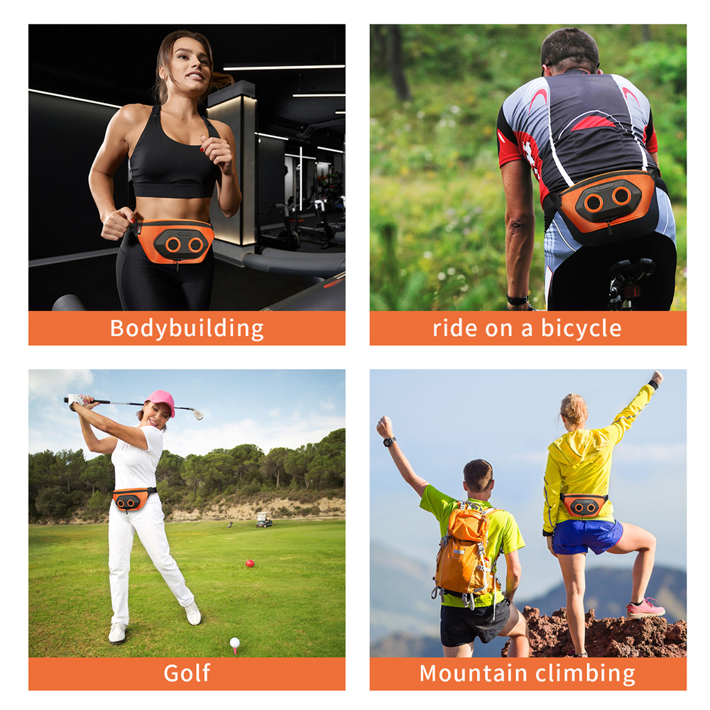 Outdoor Adjustable Fanny Pack Waterproof Rechargeable With Bluetooth Speaker Stereoc