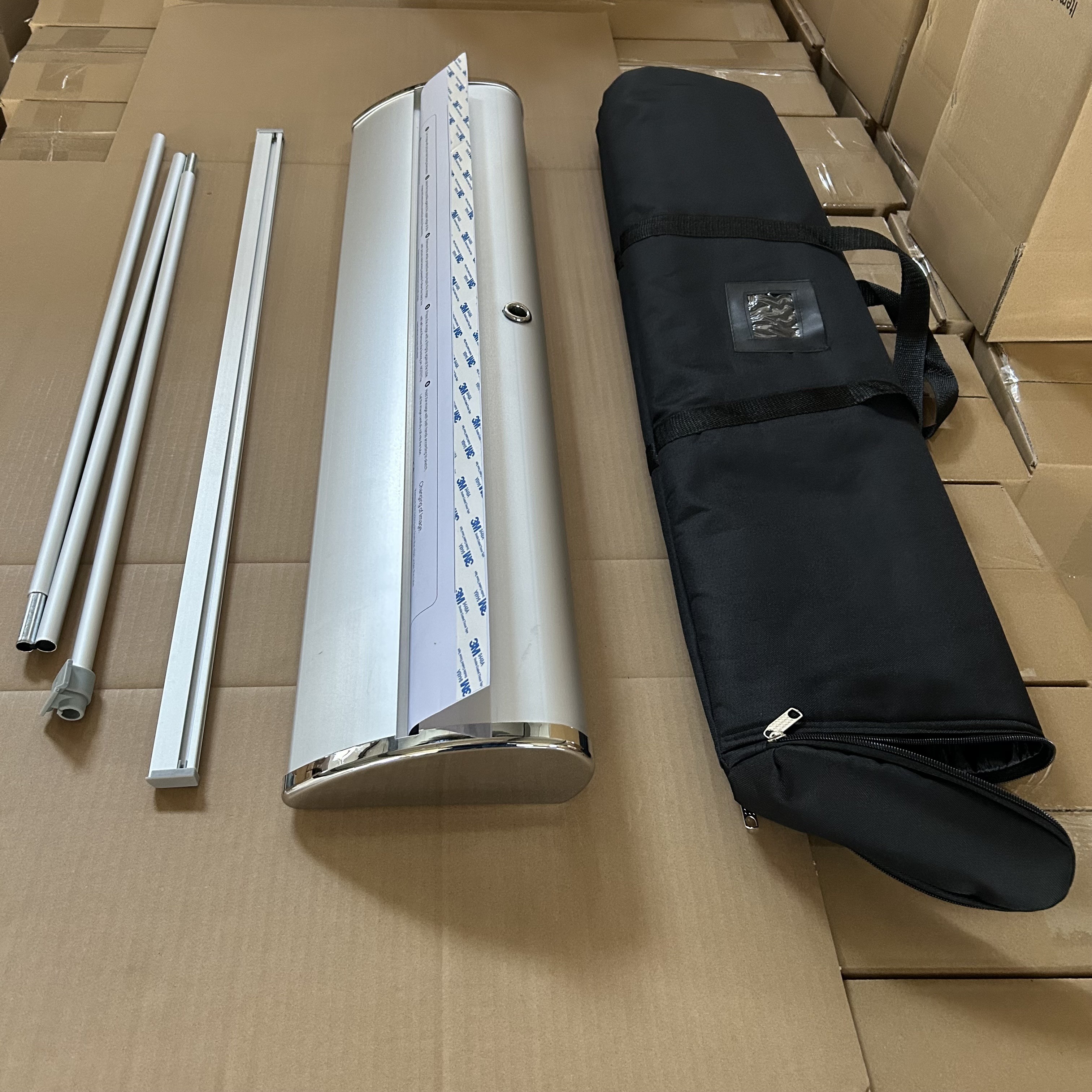 Wide board Retractable Roller Advertising Aluminum Banner Stand Roll up Display 85x200cm