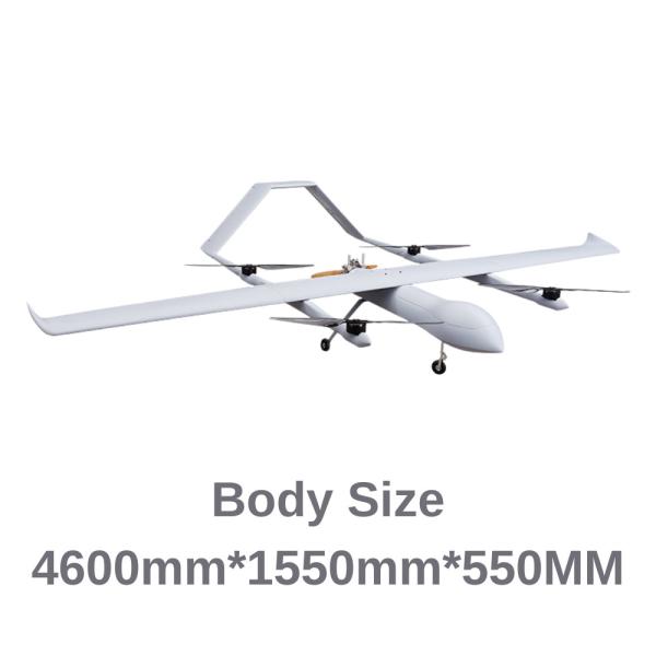 Oil Powered 30KG Thermal Imaging Drone Security Inspection Military VTOL UAV PTZ