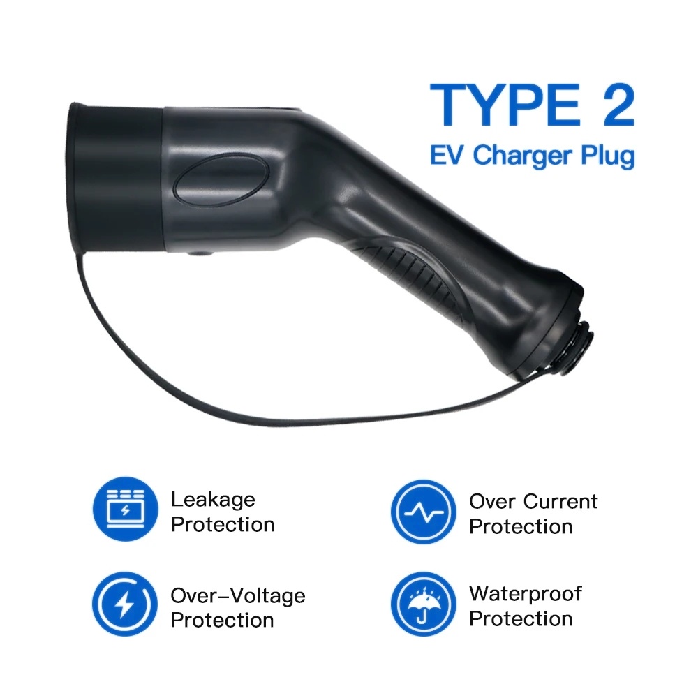 Type 2 Female EV Plug 16A/32A/63A IEC 62196-2 Female EV Connector For Electric Vehicle EV Charging Car Side Plug