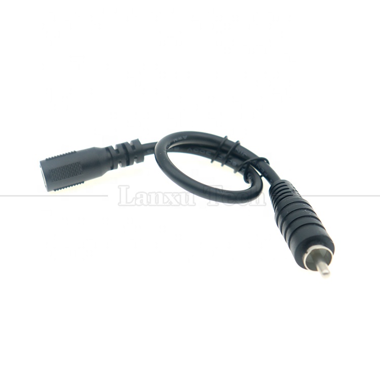 RCA Male to DC 5.5x2.5mm 5.5x2.1mm Female Plug Barrel Jack 12V DC Pedal Power Cable