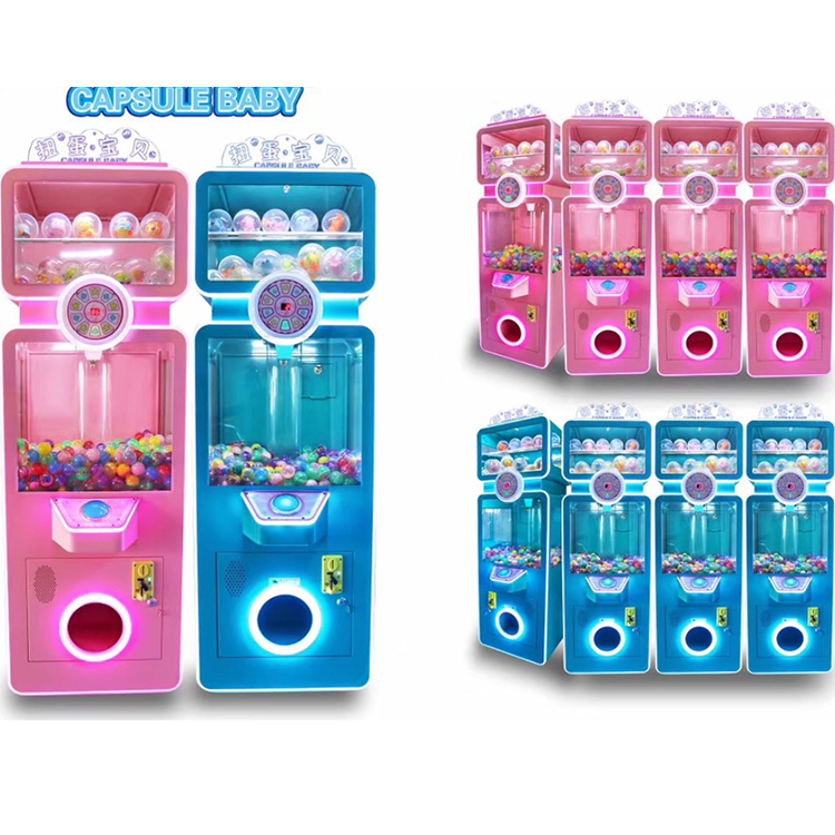 2022 Amusement park pink and green prize capsule gift machine gashapon baby toy machine for malls