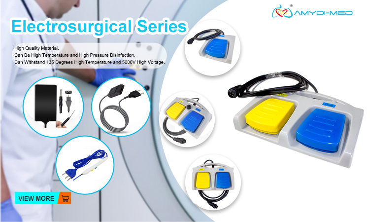 Laparoscopic Double Paddle Medical Foot Switch Cut Coag Electrosurgical 2 Unit