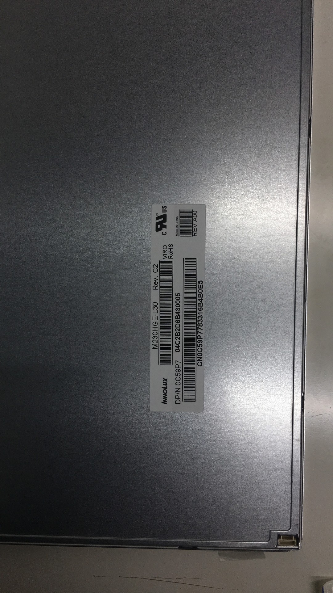 Antiglare 1920×1080 250nits 95PPI TFT LCD Panel M230HGE-L30 85/85/80/80 (Typ.)(CR≥10)