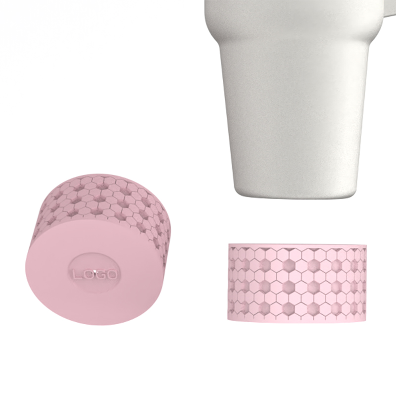 Custom 3D Silicone cup Bumper Boot Bottle Sleeve for 20 30 40 oz Tumbler with Handle cup silicone cover bottles bottom cover