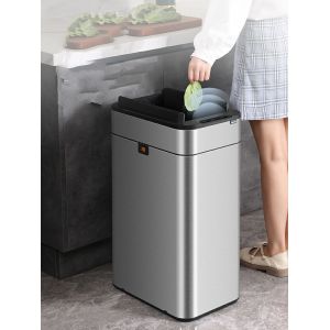 50l Trash Touchless Dustbin Automatic Sensor Trash Bin Self Sealing Bin Smart