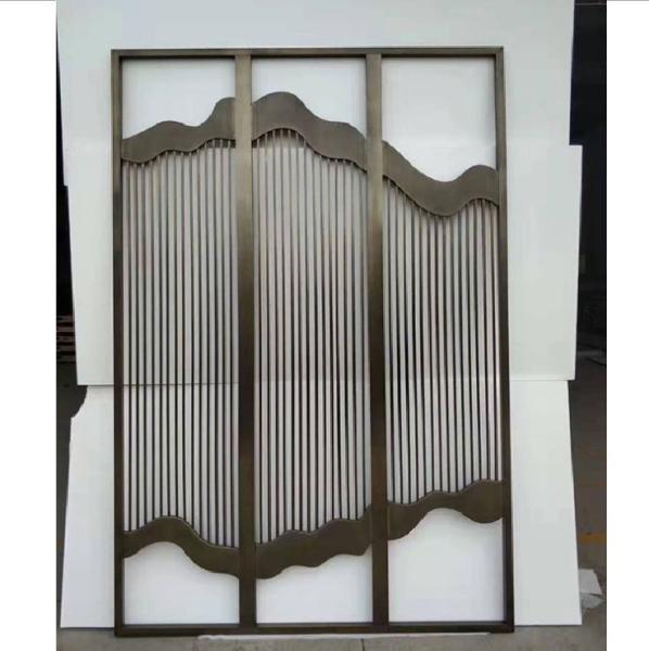 Stainless steel portable folding doors room dividers decorative for restaurant