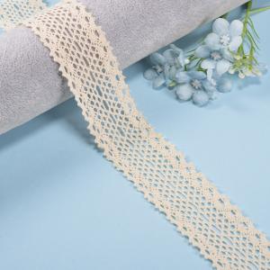  3.5CM Crochet Eyelet Cotton Lace Trim Border Lace Fabrics For Women Dress Manufactures