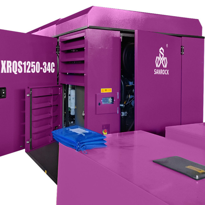 35m3/min SANROCK Portable Screw Air Compressor Machine Mining Direct Driven Screw Air Compressor For Sale