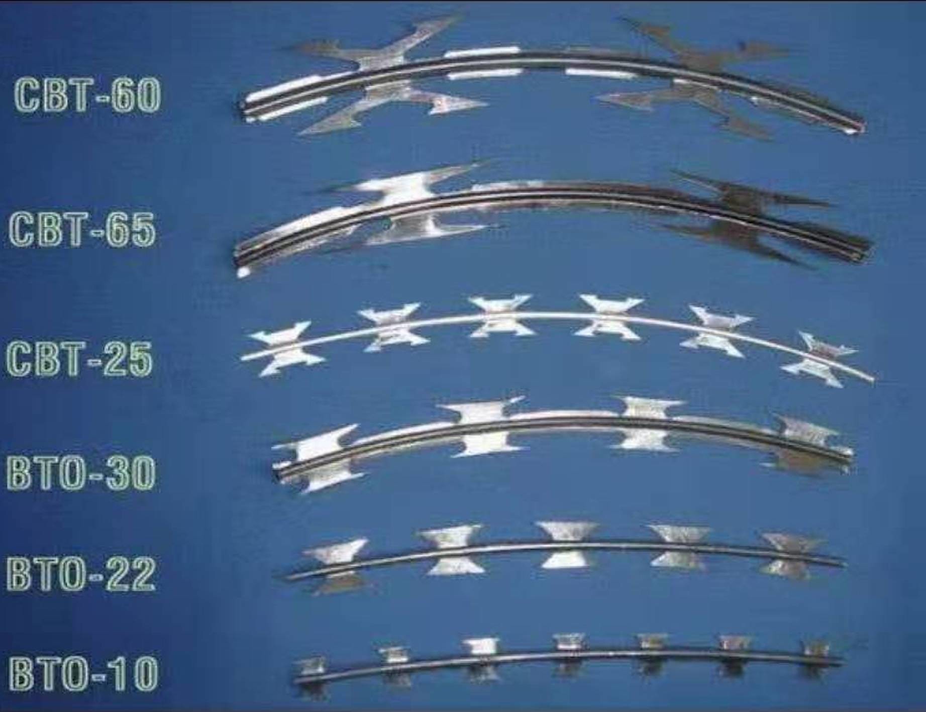 Yellow Fence Razor Barbed Wire Electrostatic Prison Razor Wire Powder Spraying