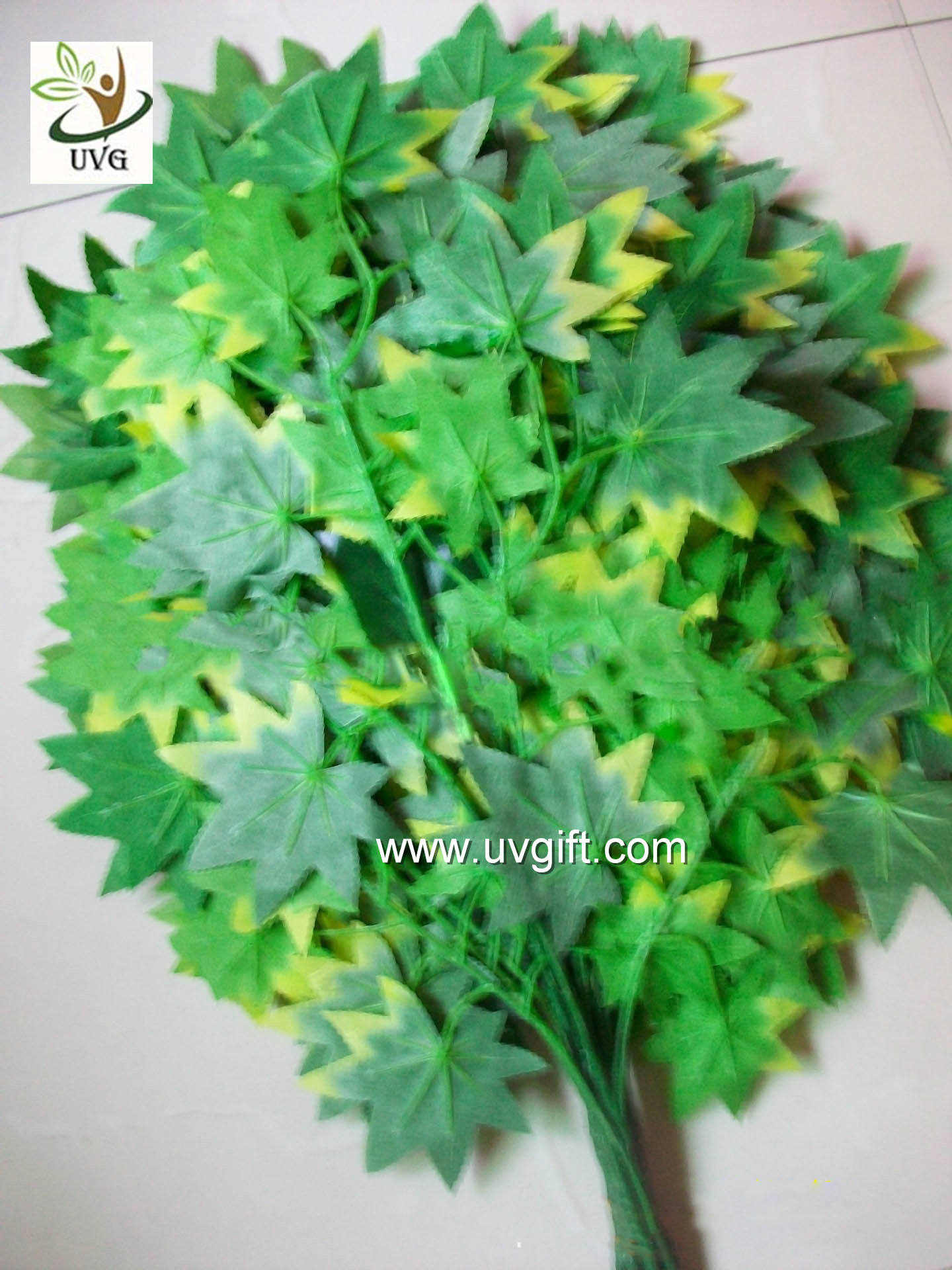 UVG garden ornament orange artificial maple leaves for holiday living outdoor decoration GRE054