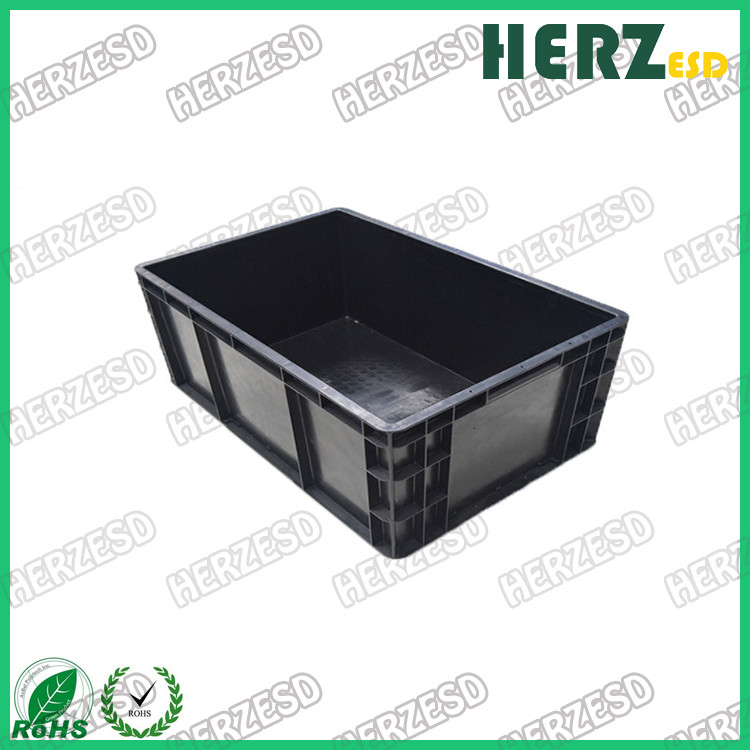Dust Proof Non Toxic ESD Tote Boxes , ESD Plastic Bins For Electronic Workshop