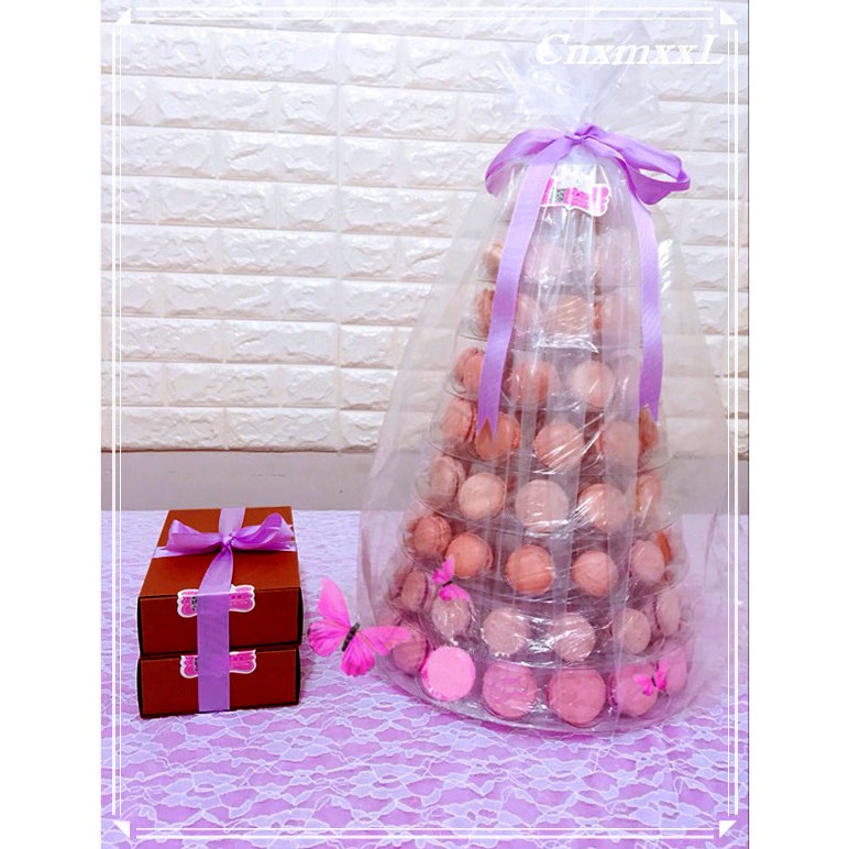 Clear Plastic 10 Tier Macaron Stand 62cm Macaron Wedding Display