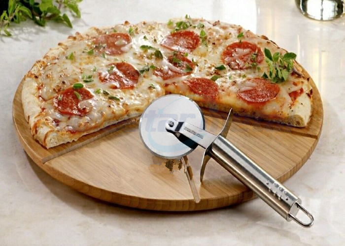 Sanding Polishing Stainless Steel Pizza Cutter With Handle Filler 198 x 67 x 25mm