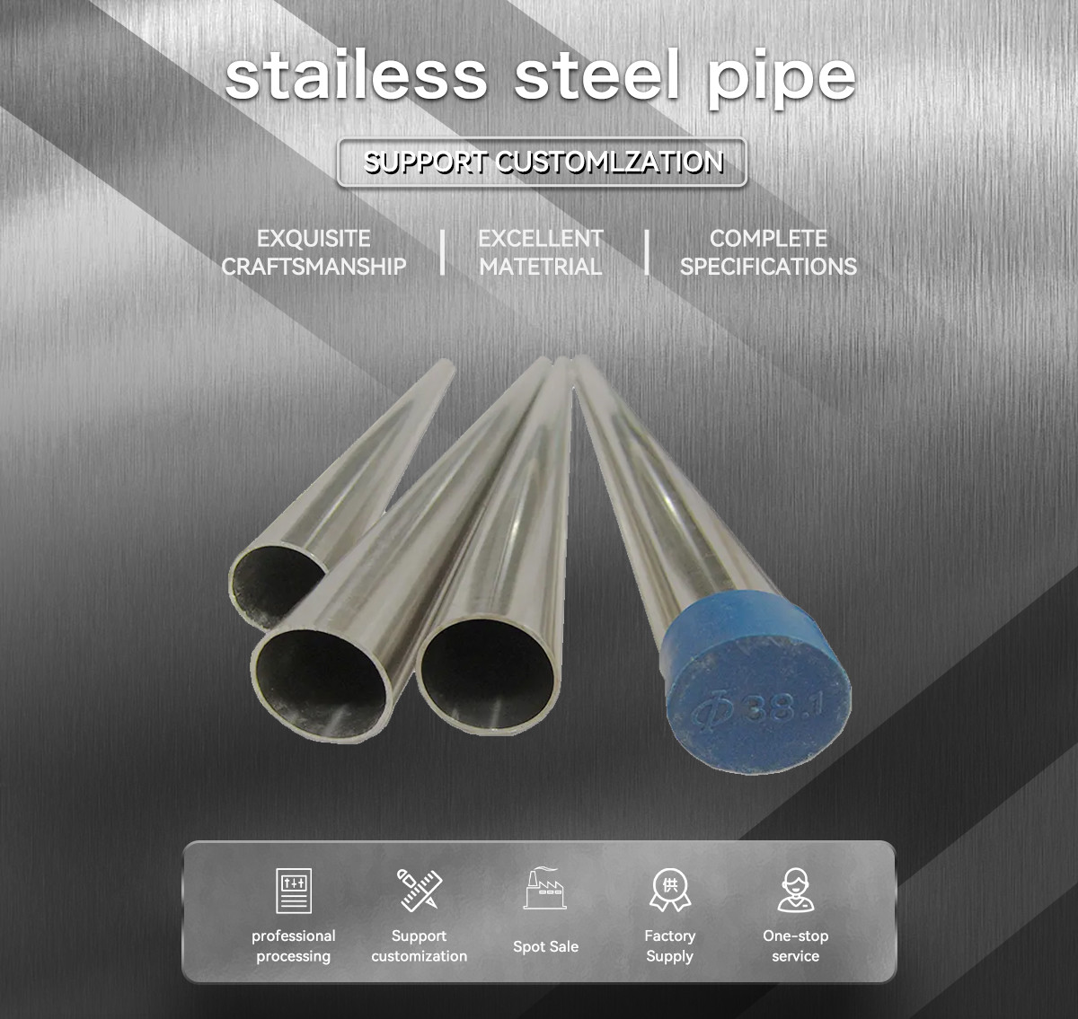 Cold Rolled Stainless Steel Pipe Tube 304 316 316L 309S 310S For Boiler System