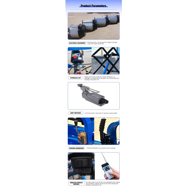 Factory Supply Mini Manual Battery Power Electric Push Around Scissor Lift Type Pulling Aerial Work Platform for Home Used