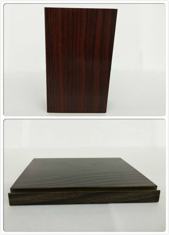 6061 / 6063 T3 - T8 Aluminium Door Profiles With Wood Finish / Aluminium Extrusion Profiles