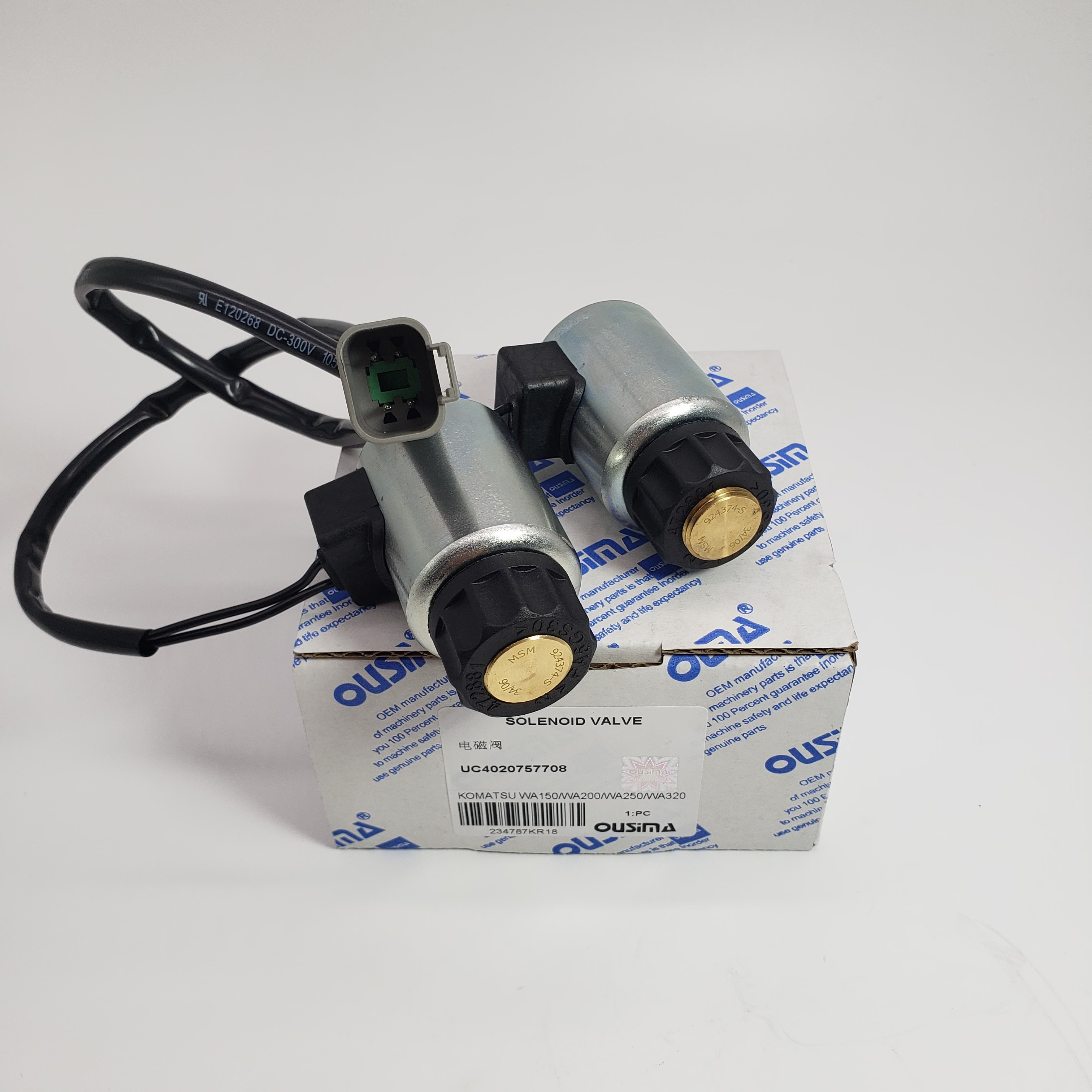 UC4020757708 Wheel Loader Solenoid Valve For Komatsu WA150-5 WA200 WA250 WA320