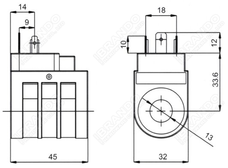 DELTA POWER Type Hydraulic Cartridge Solenoid Valve Coil PHC24 24VDC