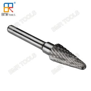 BMR TOOLS L type Taper Shape tungsten carbide burrs cutter double cut rotary