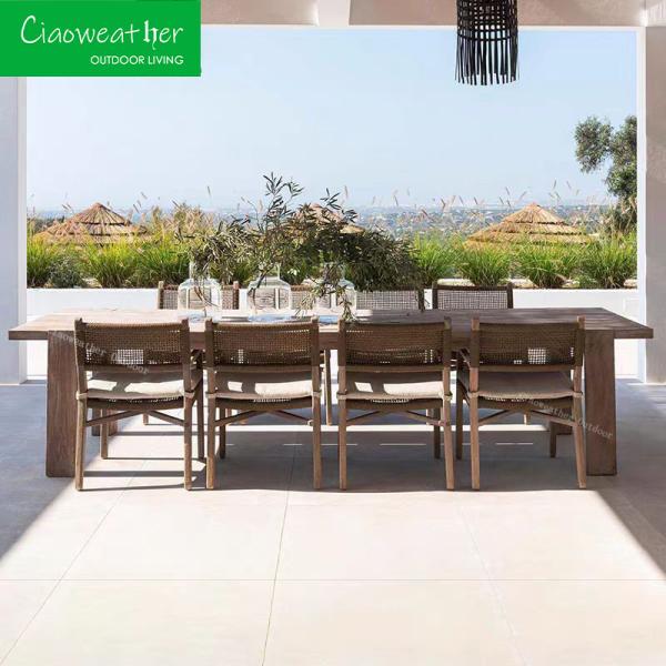 Wooden Furniture Garden Hotel Furniture Solid Wood Teak Courtyard Dining