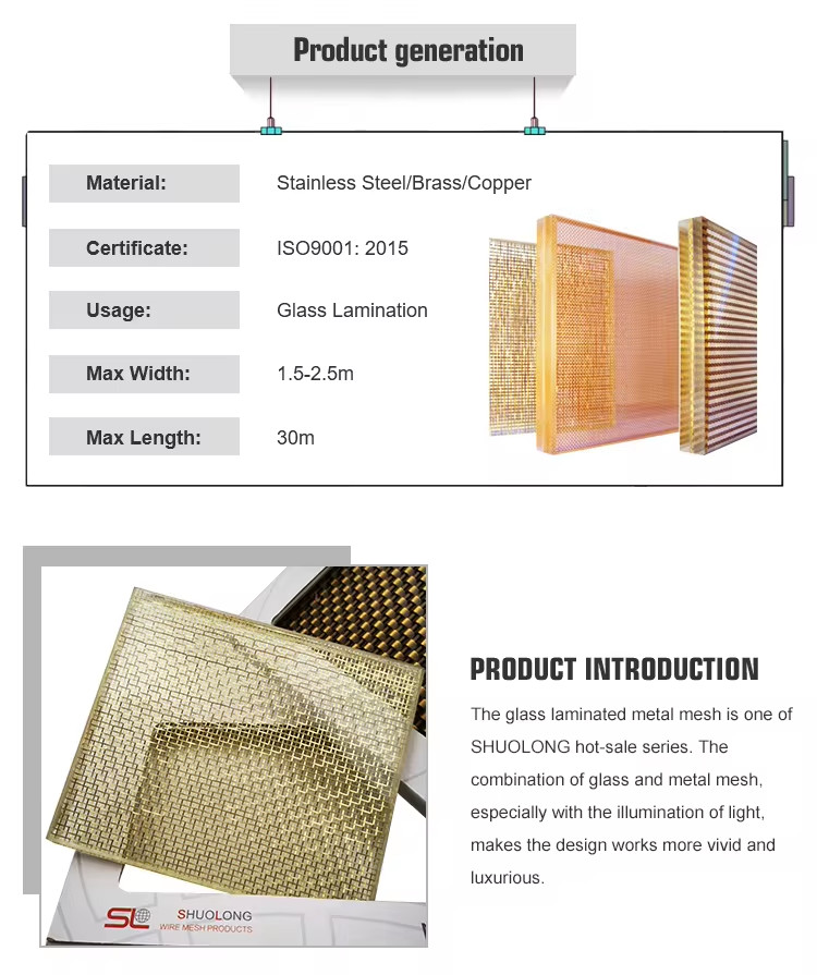 Polishing Glass Laminated Wire Mesh 1-2m Width Cooper Cloth For Etched Graphics
