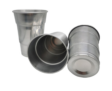 UV Coating Aluminum Drinking Cups 0.21mm Metal Disposable Cups