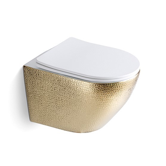Ceramic Concealed Cistern Wall Hang Toilet Rimless Suspension Floating For Bathroom