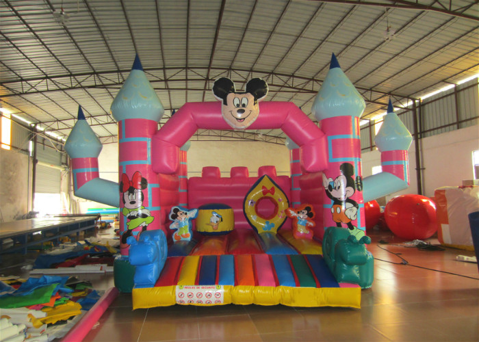 Mickey Mouse Kids Inflatable Bounce House 4.5 X 5 X 3.5m For 3 - 15 years Old Children