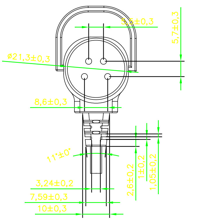 Over Molded Led Electronic Wiring Harness For Supermarket Refrigeration Case
