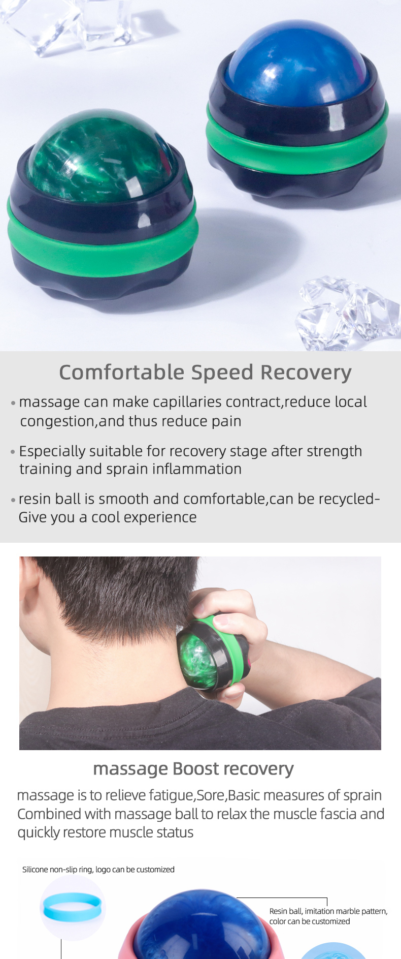 Manual Massage Roller Ball Therapy Customized OEM ODM Welcomed