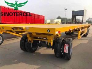 China Aluminum Flatbed Full Trailer 20000kg Semi Flatbed Trailers For Sale on sale