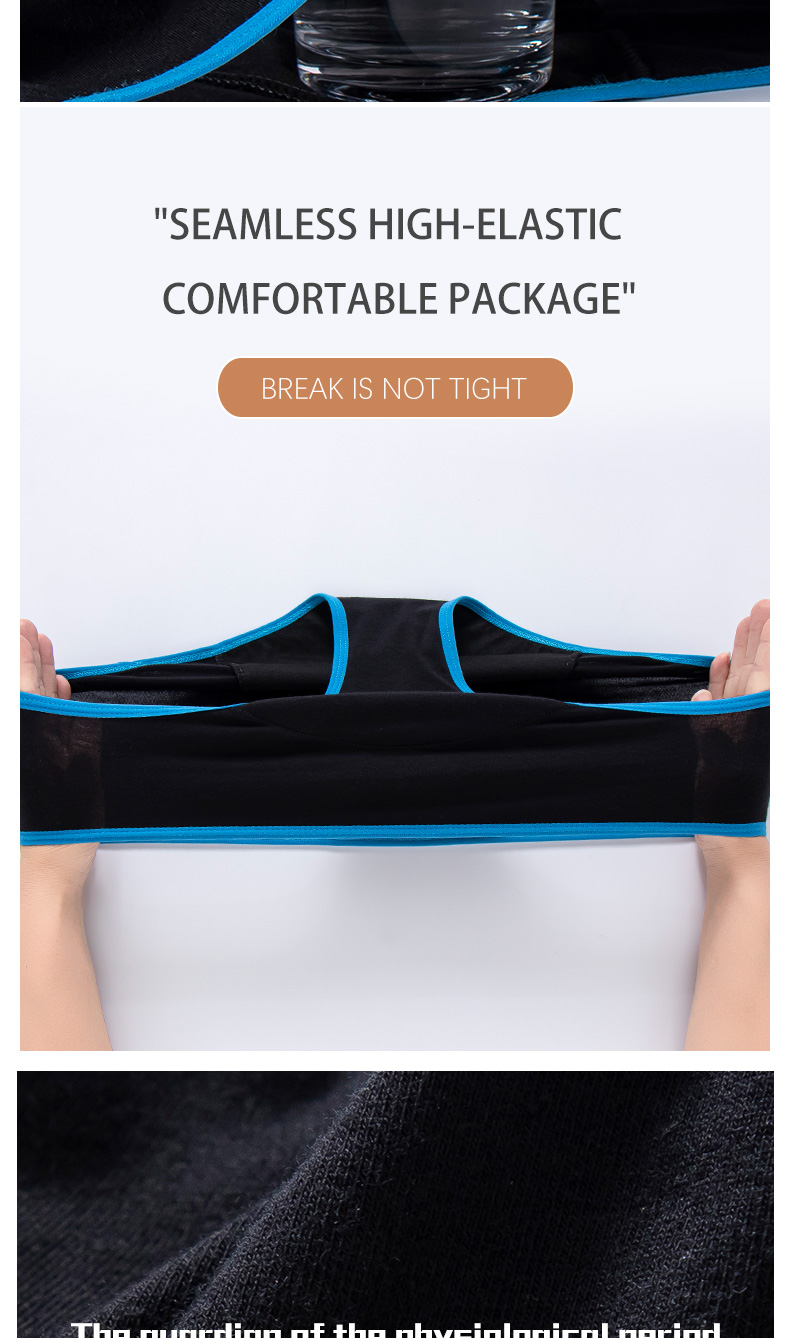 Cotton Women'S Leak Proof Underpants High Absorbing Mid Waist Underwear