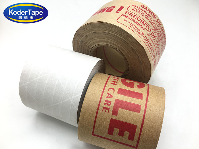 Water Activated Reinfoced Gummed 19.2lbs/ In Kraft Paper Sealing Tape