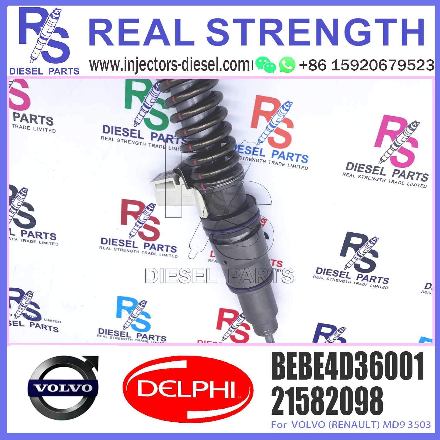 Direct Sale Diesel Fuel Injector 21582098 7421582098 21644600 85003950 BEBE4D36001 For V-O-L-V (RENAULT) MD9 3503