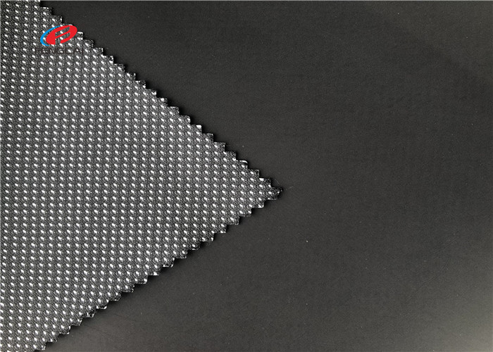 Dark Colour Stretch Polyester Fabric Polar Fleece Complex Print For Jackets