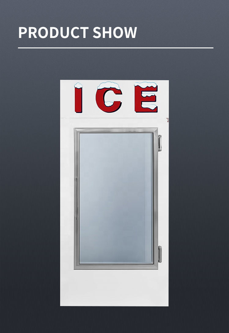 Commercial Ice Merchandiser Stainless Steel Full Automatic Air Cooling Dipping Freezer