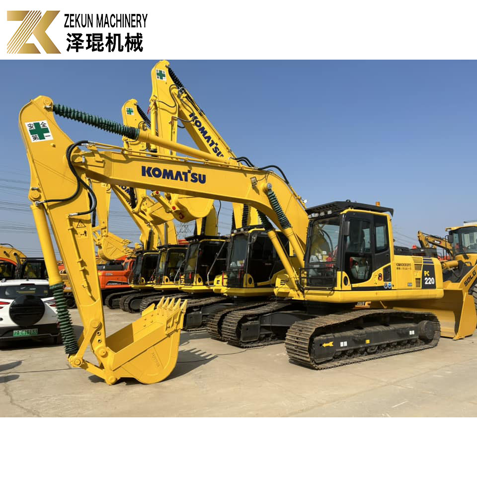Second Hand Komatsu PC220-8 22T Used Crawler Excavator 1.26m3 Bucket
