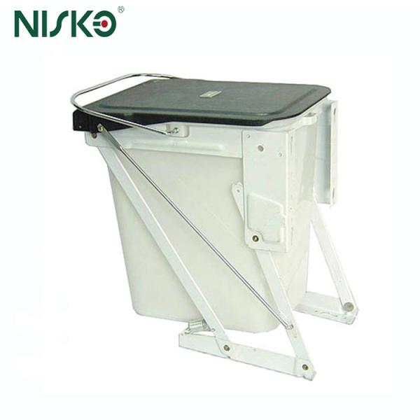 Quality Kitchen Cabinet Built in Dustbin Household Trash Can Waste Bin Tilting With Cover Drawer for sale