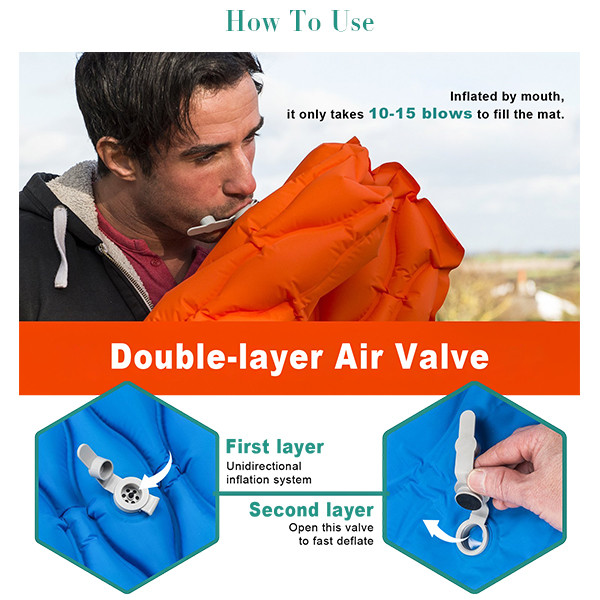 Durable Lightweight Hiking Sleeping Bag 7cm Camping Sleeping Pad For Outdoor Adventures