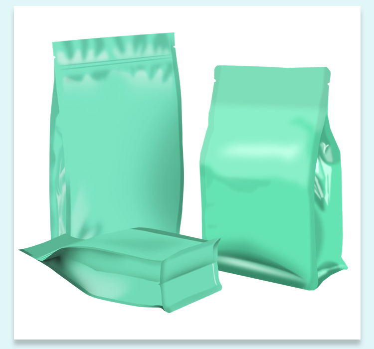 20 Microns PA PE Square Bottom Plastic Bags Zip Lock Aluminum Foil Bag Snack Packaging Pouch